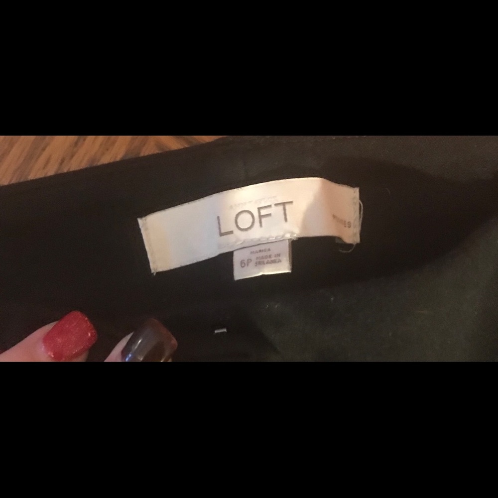 Black Anne Taylor “The Loft” black dress pants